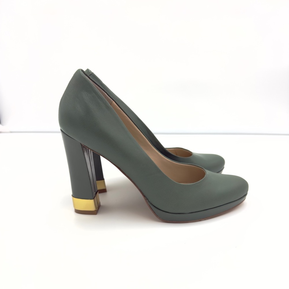 Nine West Elegant Green & Gold Women's Pumps